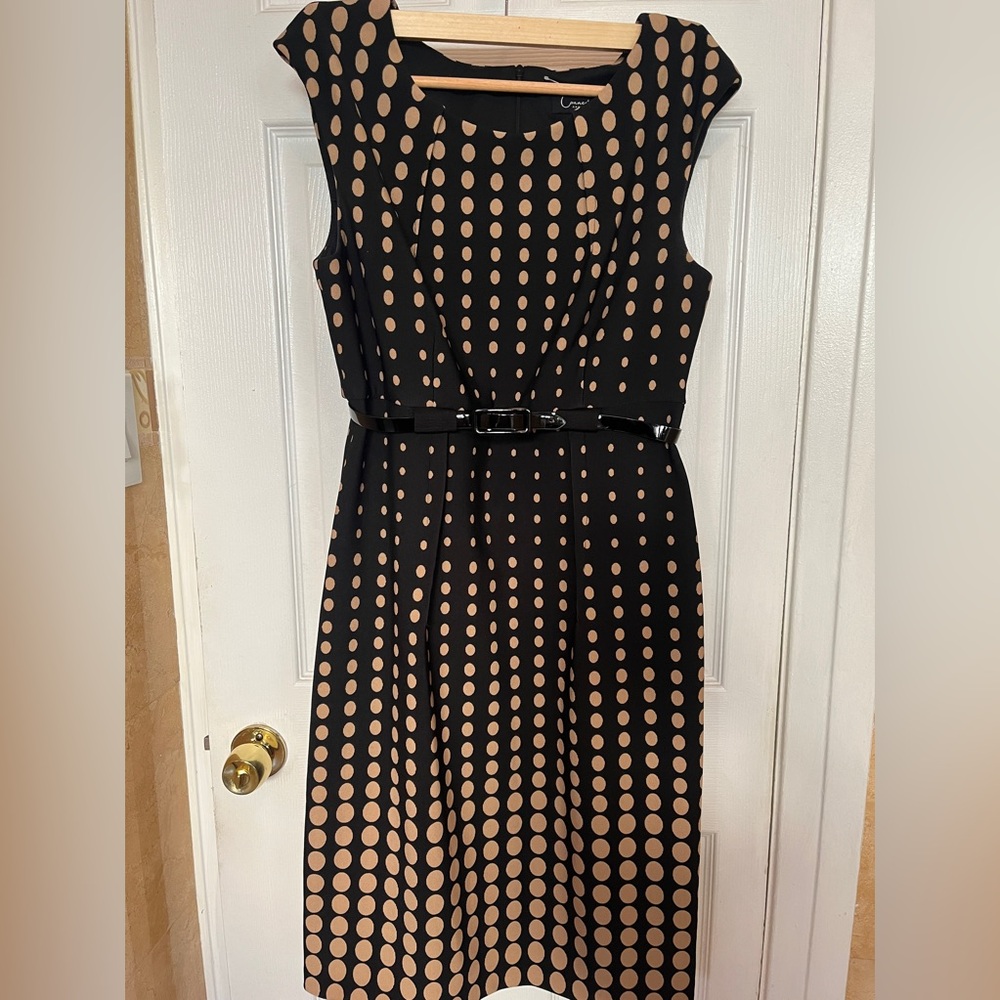 Connected Apparel belted shift pencil dress 8